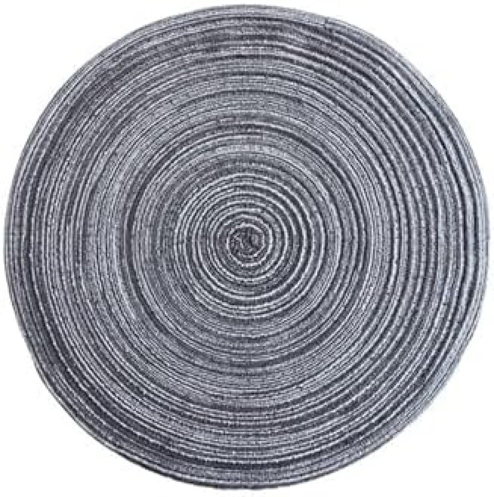 Set de table rond tissé en coton orange rouge 30cm pour repas