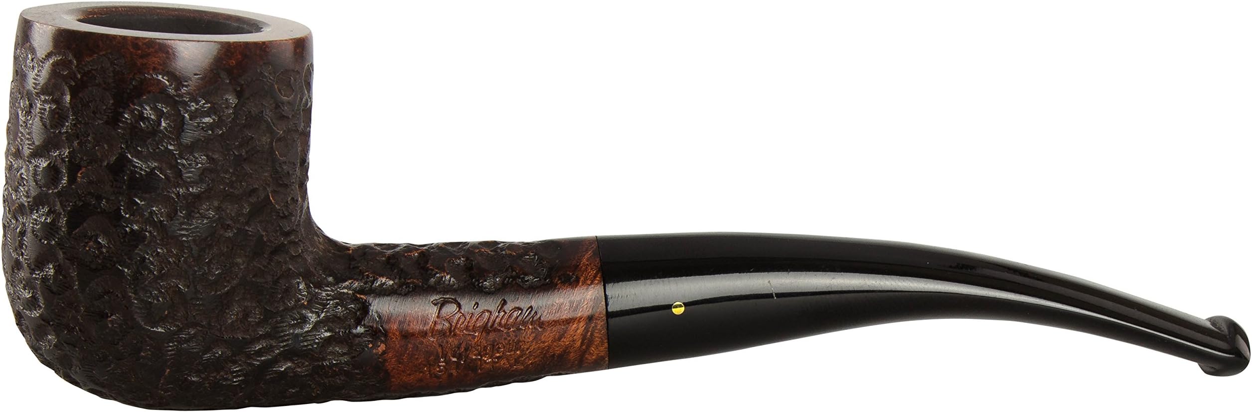 Brigham Voyageur 154 Tobacco Pipe - Bent Billiard Rustic