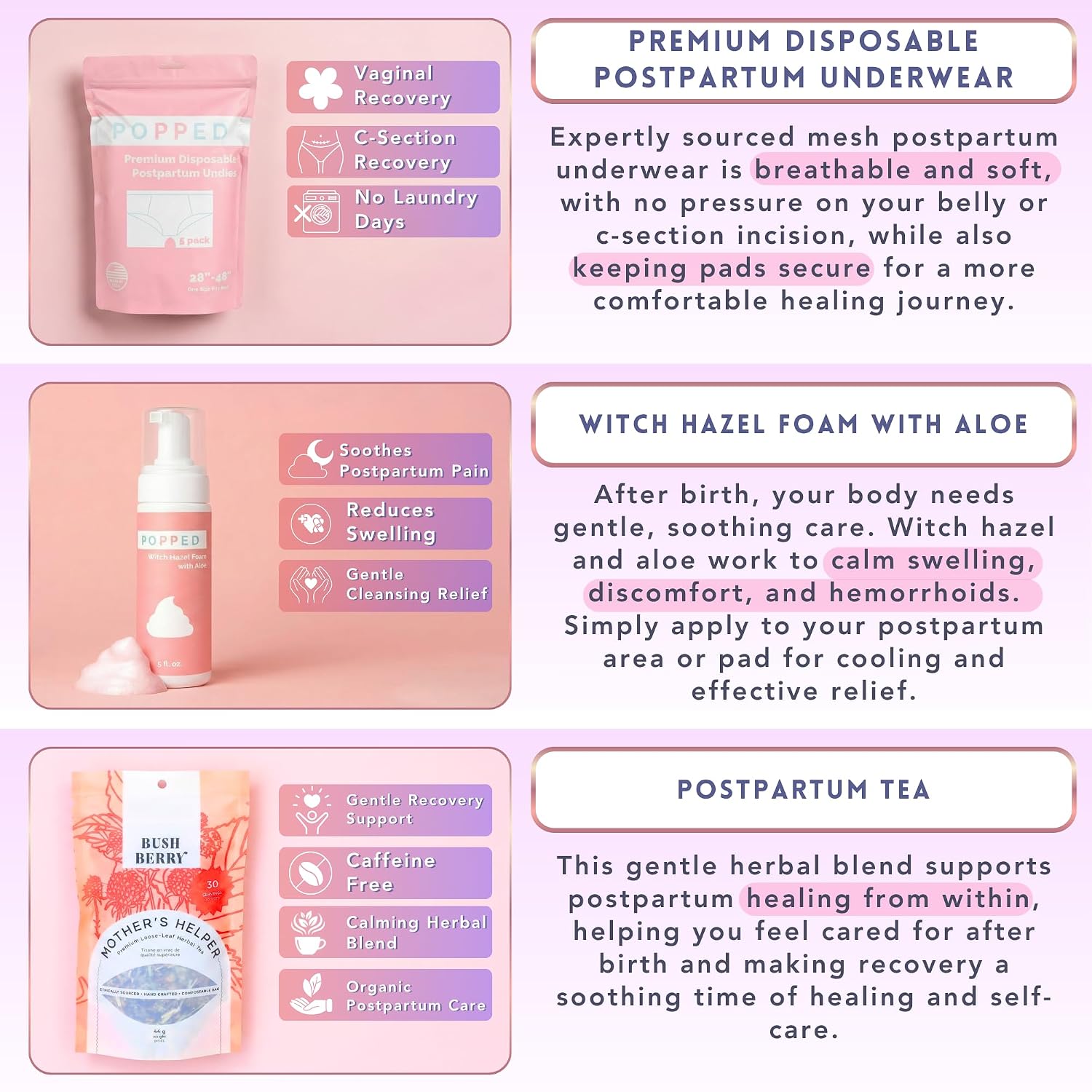 Postpartum Essentials Box - Gift for Expecting Moms - Care Package with Essential New Mommy Items & Pregnancy Must-Haves - Perfect for Celebrating Motherhood & Welcoming New Life