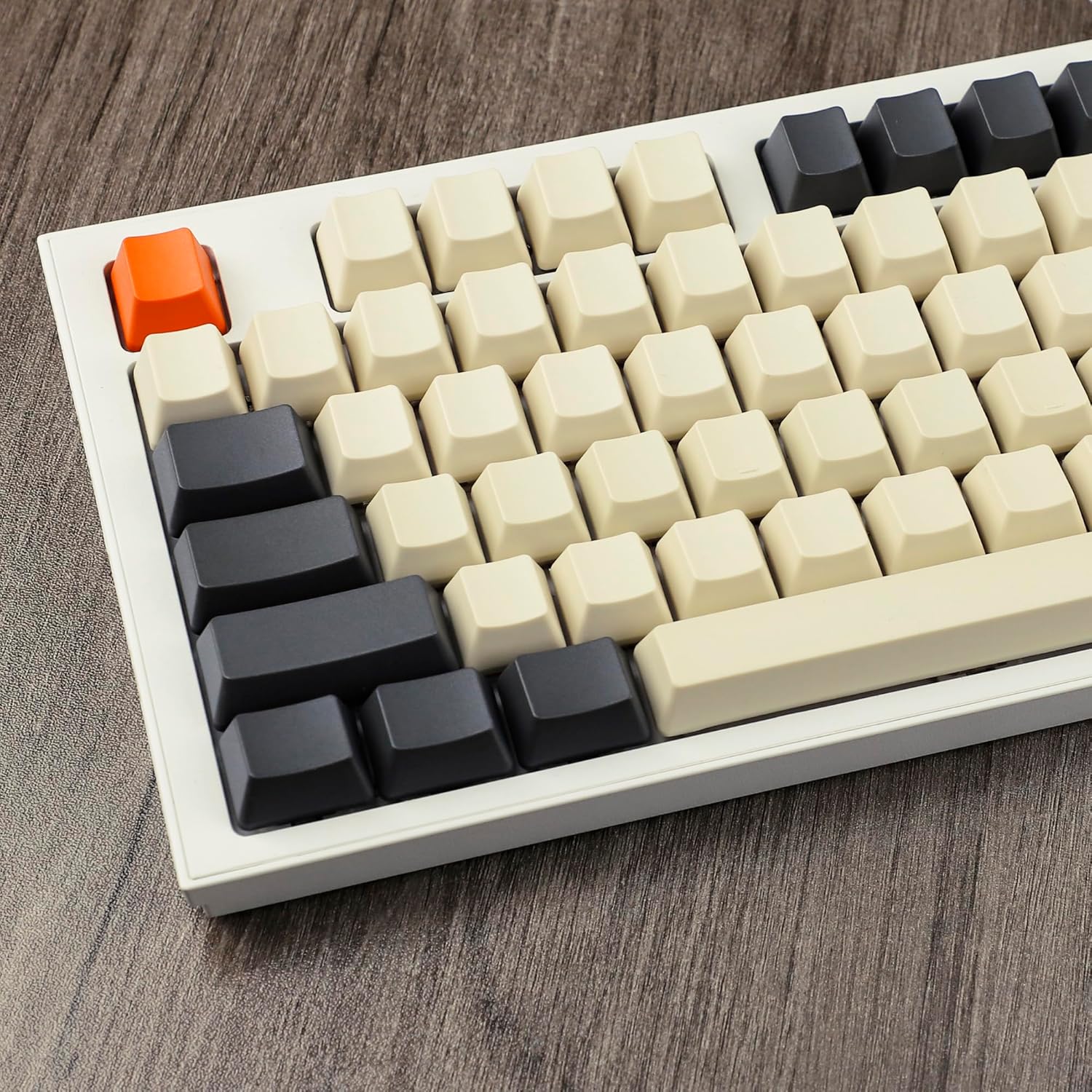 132 Carbon Theme Thick PBT ANSI ISO 1.5mm Thickness Blank Keycaps OEM Profile for 108 104 96 87 84 61 68 GMMK KBD75 KBD67 GK64