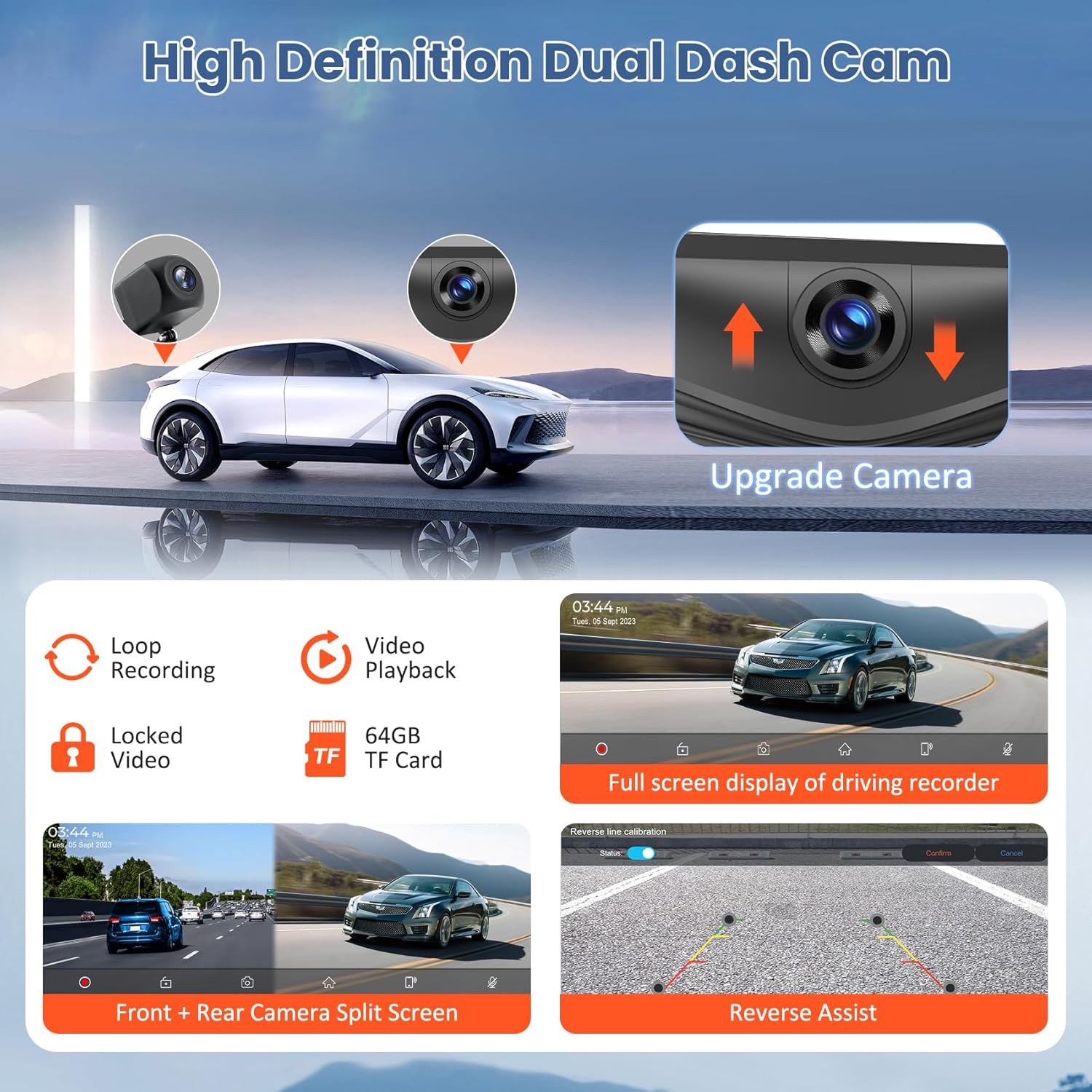 Largest 11.3" Portable Apple Carplay Screen, Wireless Car Play & Android Auto Touch Screen, Car Stereo with App View/4K Dash Cam/Backup Camera/Mirror Link/Voice Control/Music Play/GPS/Bluetooth/FM