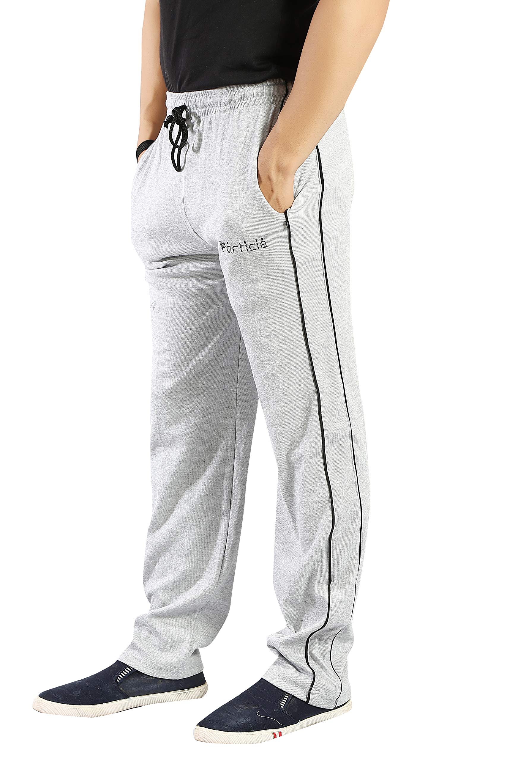 particle Men's Plus Size Track Pants | Big & Tall Design (Waist 36-54) | 230 GSM Cotton Corduroy Texture | Regular Fit Lounge Pants with Double Side Piping-picture-13