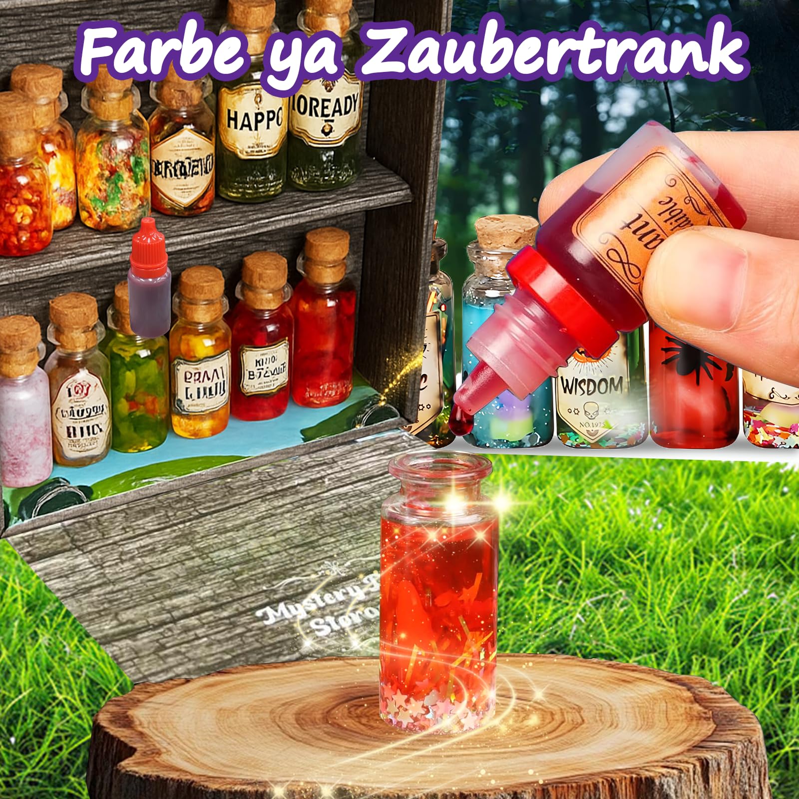 SURFOU Regalo creativo per bambini, 21 + set di pozioni magiche per bambini, set fai da te, giocattolo creativo, regalo di Natale, compleanno, giocattolo per ragazzi e ragazze, età 6, 7, 8, 9, 10+