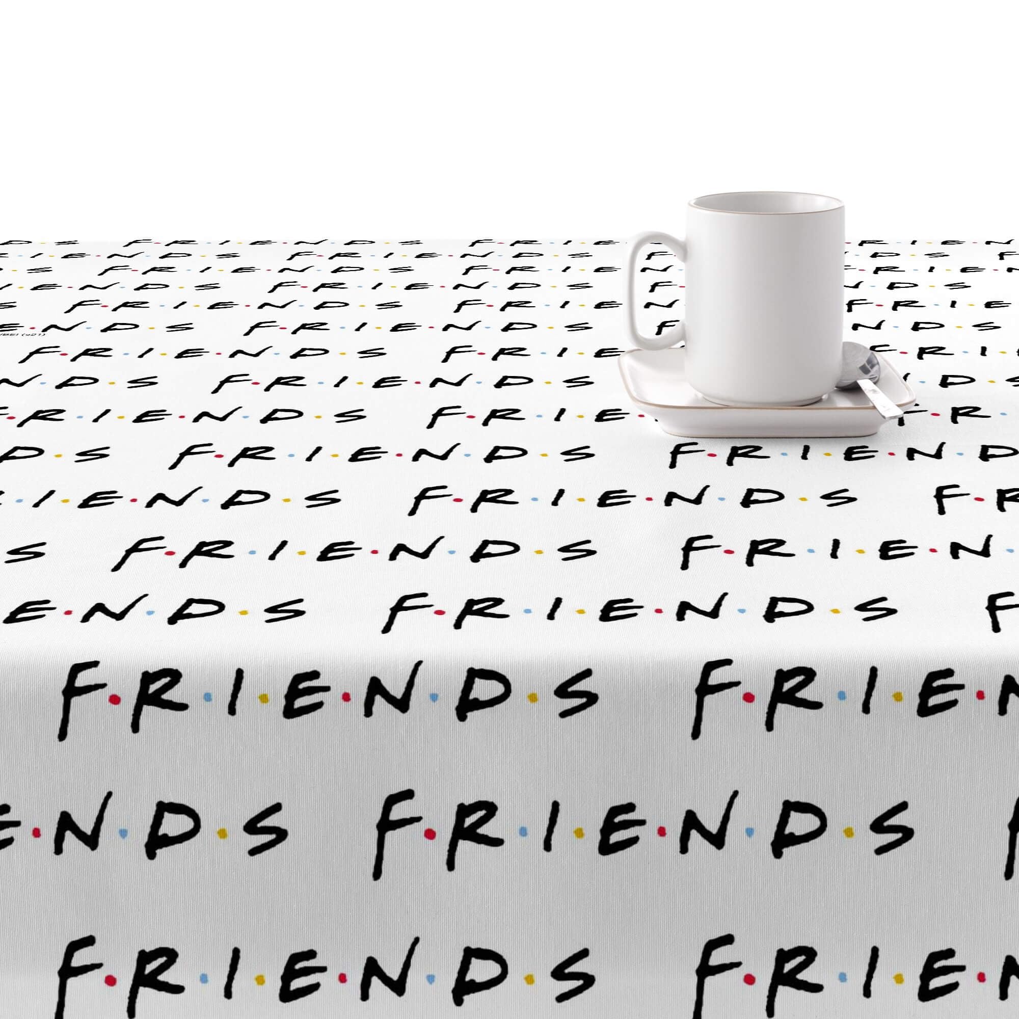 MANTEL RESINADO (TACTO PLASTIFICADO) ANTIMANCHAS MODELO FRIENDS WHITE