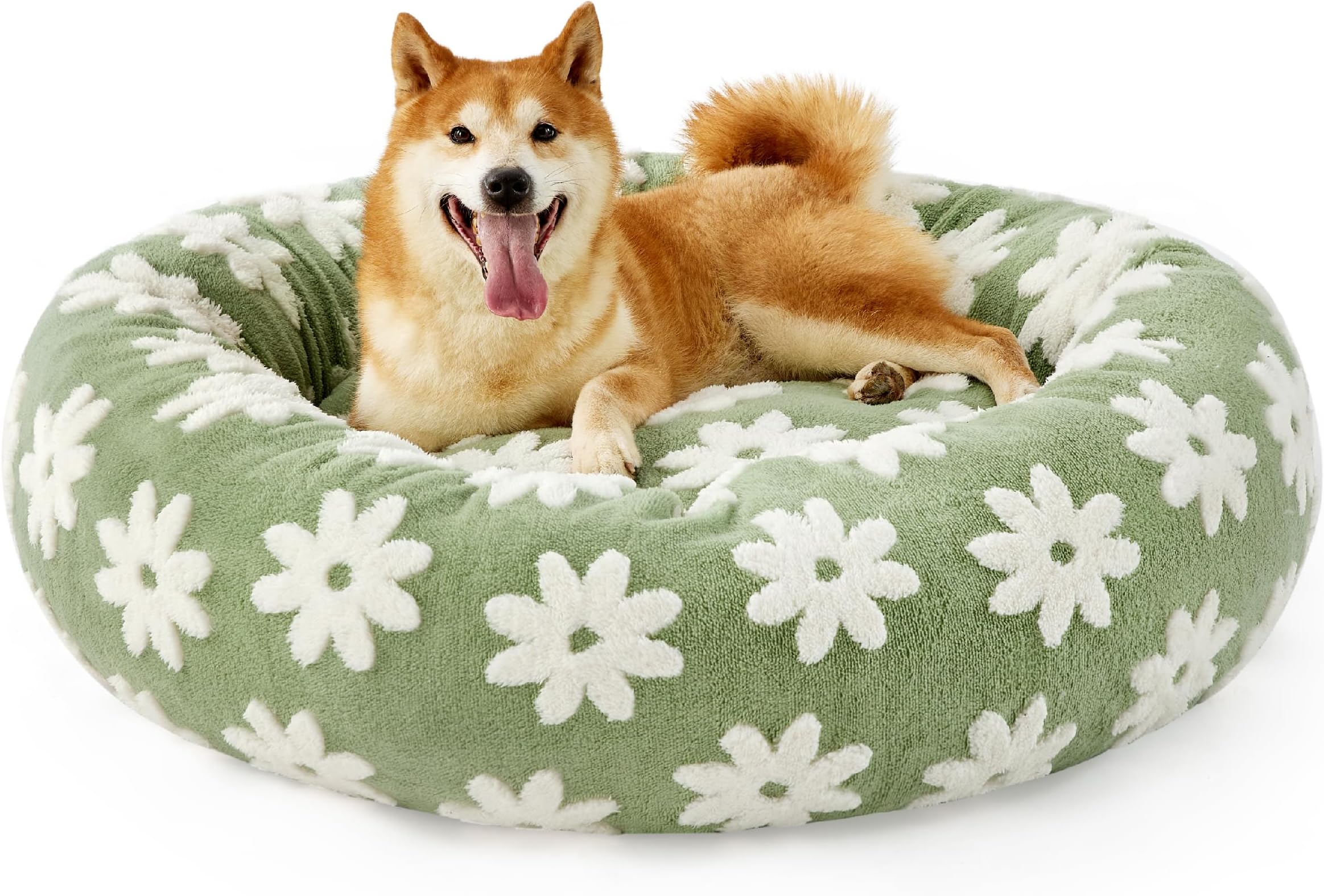 Jiupety Cute Calming Dog Beds Clearance for Large and Extra Dogs, Anxiety Bolster