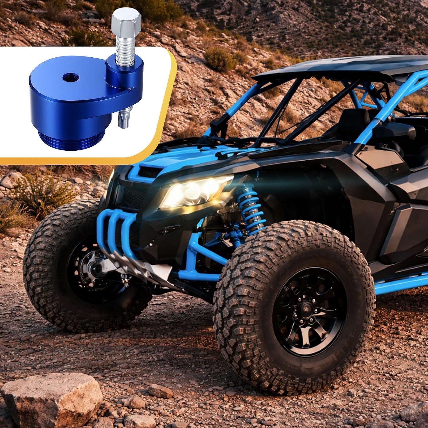Lounsweer Belt Removing Clutch Spreader Tool Kit Clutch Spreader CVT Belt Changing Accessories Compatible With X3 Can-Am Defender HD10/Pro/Maverick 2006-2021, 2017-2020 Maverick X3/MAX/Trail(Blue)