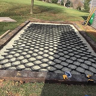 Gravel Grid Driveway, Slope Reinforcement Ground Stabilizer Mesh with Permeable Hole, Soil Mud Control Geogrids Subgrade Work Rv Parking Mesh (Color : W x L, Size : 6x6 m/20x20 ft)