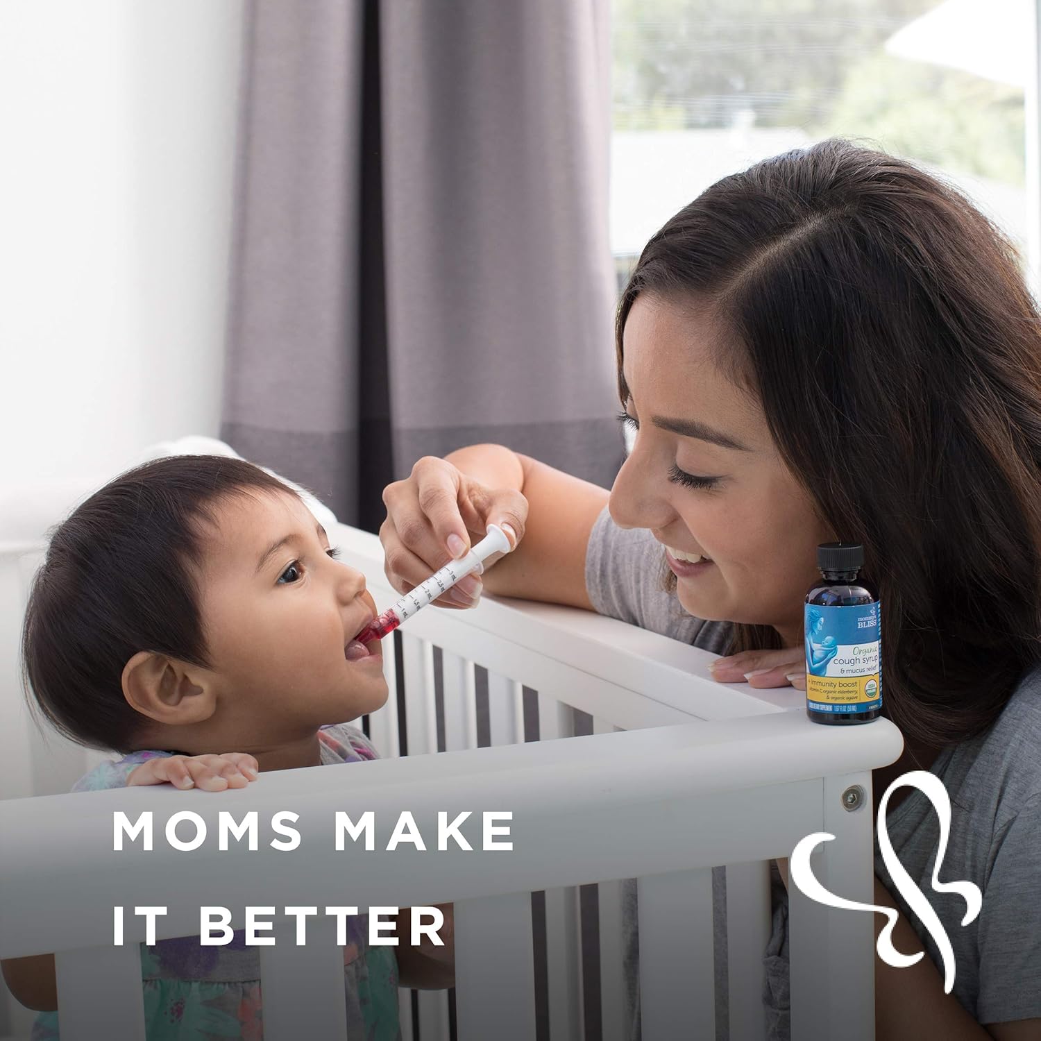 Mommy's Bliss Organic Baby Cough Syrup & Mucus Relief, Day and Night Combo Pack, Contains Organic Agave and Ivy Leaf, For Ages 4 Months+, 1.67 Fl Oz (Pack of 2)