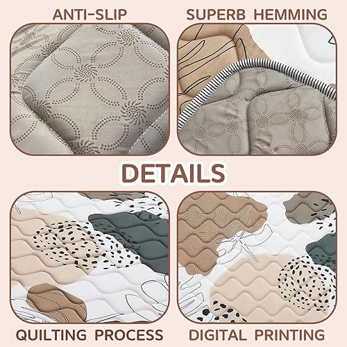 Miniatura 4 de Tapete de juego para bebés, tapete grueso de espuma suave de 50 x 50 pulgadas para corralito y suelo, tapete de juego antideslizante e impermeable