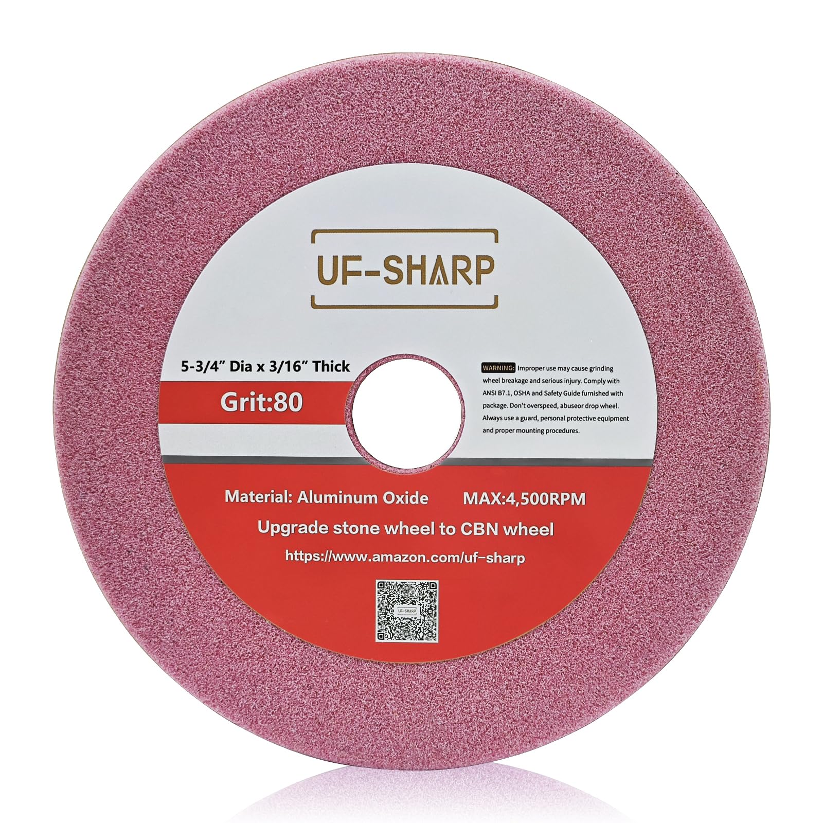 UF-SHARP Chainsaw Sharpener Grinding Wheel, 5-3/4" Dia X 3/16" Thick for 1/4" and .325 Pitch Chains (3/16" Thick)