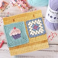 Vista 3 de Iswabard Alfombrillas de Bloqueo de 13 x 13 Pulgadas Tabla de Bloqueo para Tejer a Crochet con 15 Varillas de Acero Inoxidable Tabla de Bloqueo