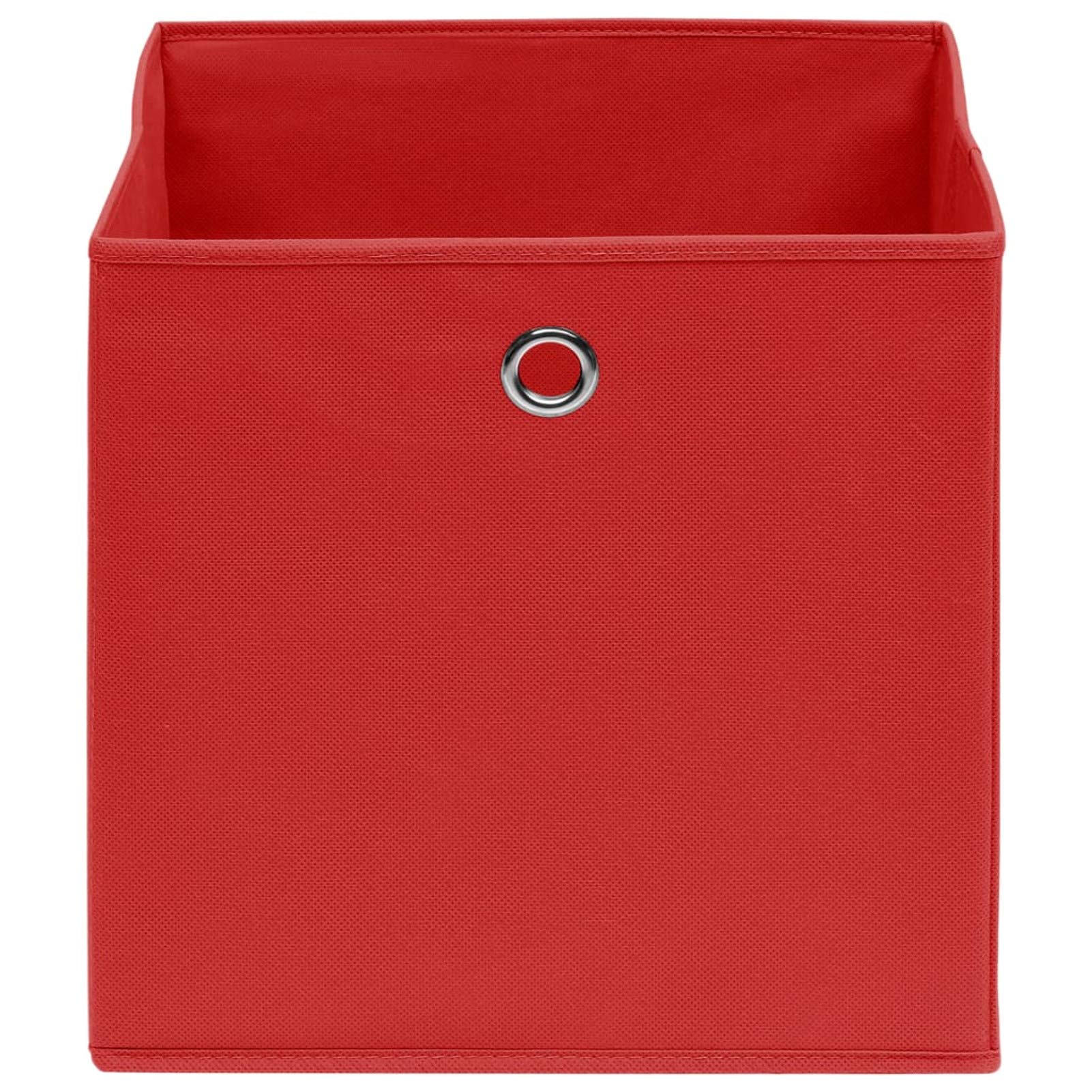 Tidyard Aufbewahrungsbox Truhe Zusammenklappbar Auflagenbox Spielkiste Regalkorb Faltkiste Korb Gartenbox Kinderbox Box Kiste Faltbox Vliesstoff 28x28x28cm Dunkelrot,Vlies,mehrere Auswahl