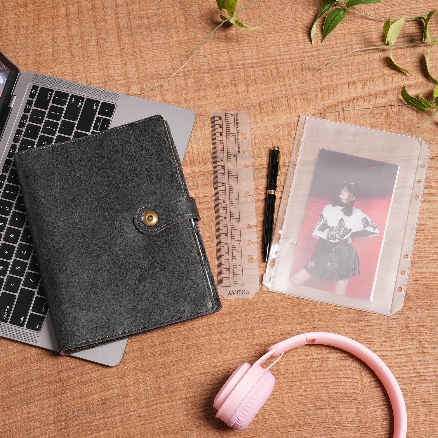 Wonderpool A5 Binder Travel Diary Journal Notebook, College Ruled Paper Refillable - Image 2