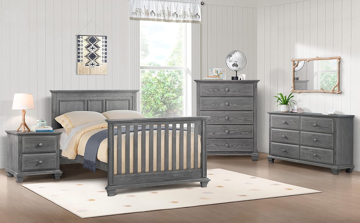 Oxford Baby Universal Full Bed Conversion Kit, Graphite Gray, GreenGuard Gold Certified