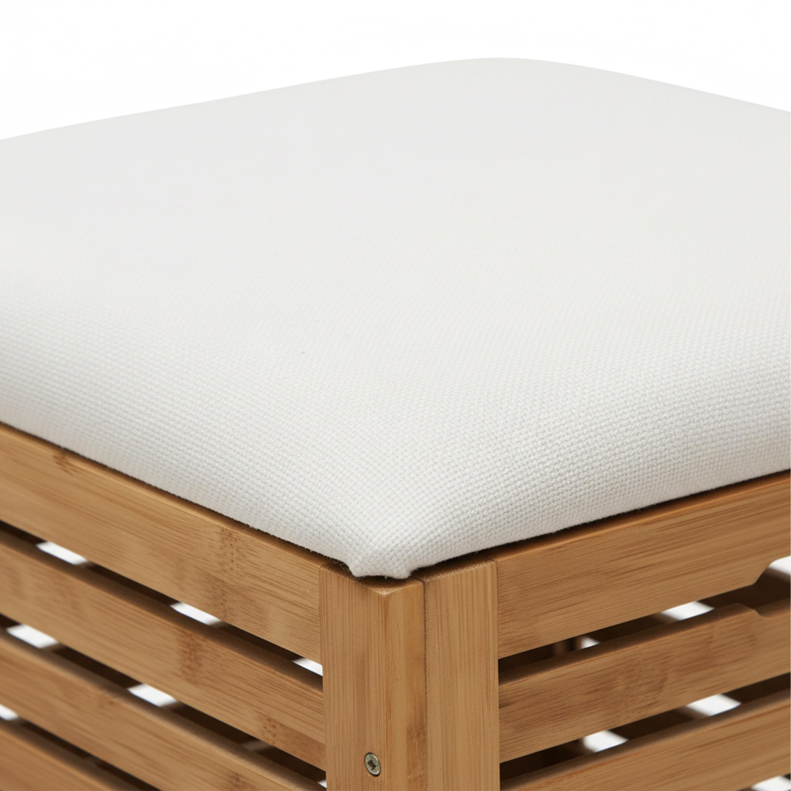 Relaxdays Corbeille à Linge siège avec Rangement 55L 56x40x40 cm en Bambou et Tissu Naturel crème