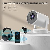 Vista 6 de 【Electric Focus】Mini Projector, Projector 4K 1080P Support, 260 ANSI Lumens Projector with Wifi and Bluetooth, Upgrade Smart Proyector, 5w Speaker