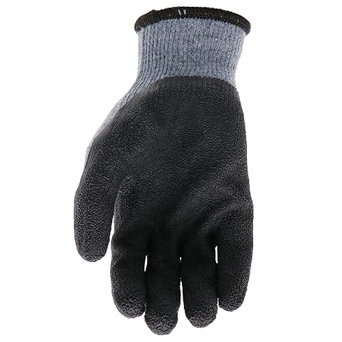 Miniatura 4 de BOSS Guantes de trabajo con revestimiento de látex texturizado para hombre, agarre mejorado, resistentes al agua, resistentes a la abrasión, carcasa