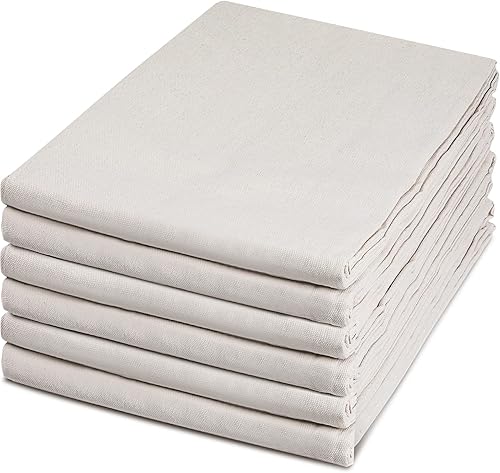 6 paños de lona para pintar de 6 x 9 pies lona gruesa multiusos de doble costura para piso suministros de protección de pintura de muebles para