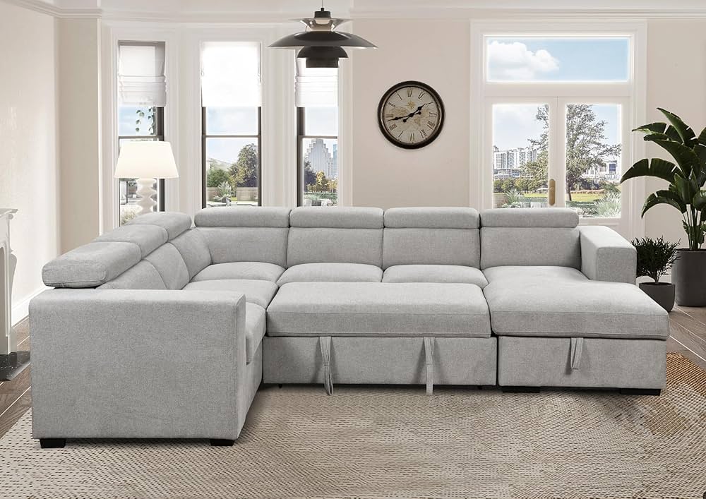 Sectional Sofa Couch with Storage Chaise 123