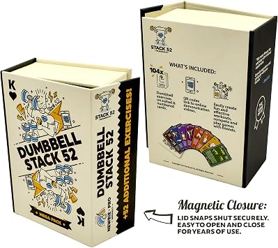 Stack 52 Dumbbell Mega Pack Exercise Cards. Workout Game.