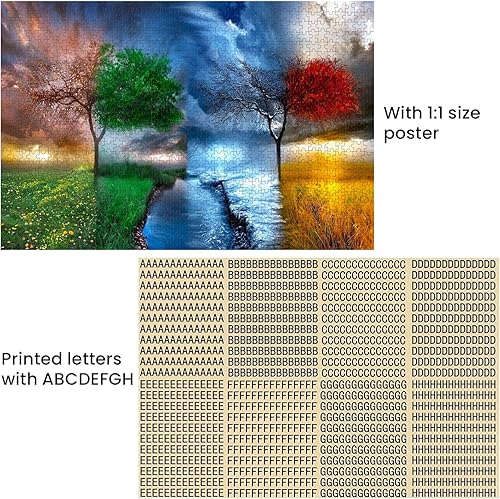 Miniatura 5 de Rompecabezas clásico para adultos, rompecabezas de madera de 1000 piezas, rompecabezas de madera, árbol de paisaje, moderno, decoración del hogar,