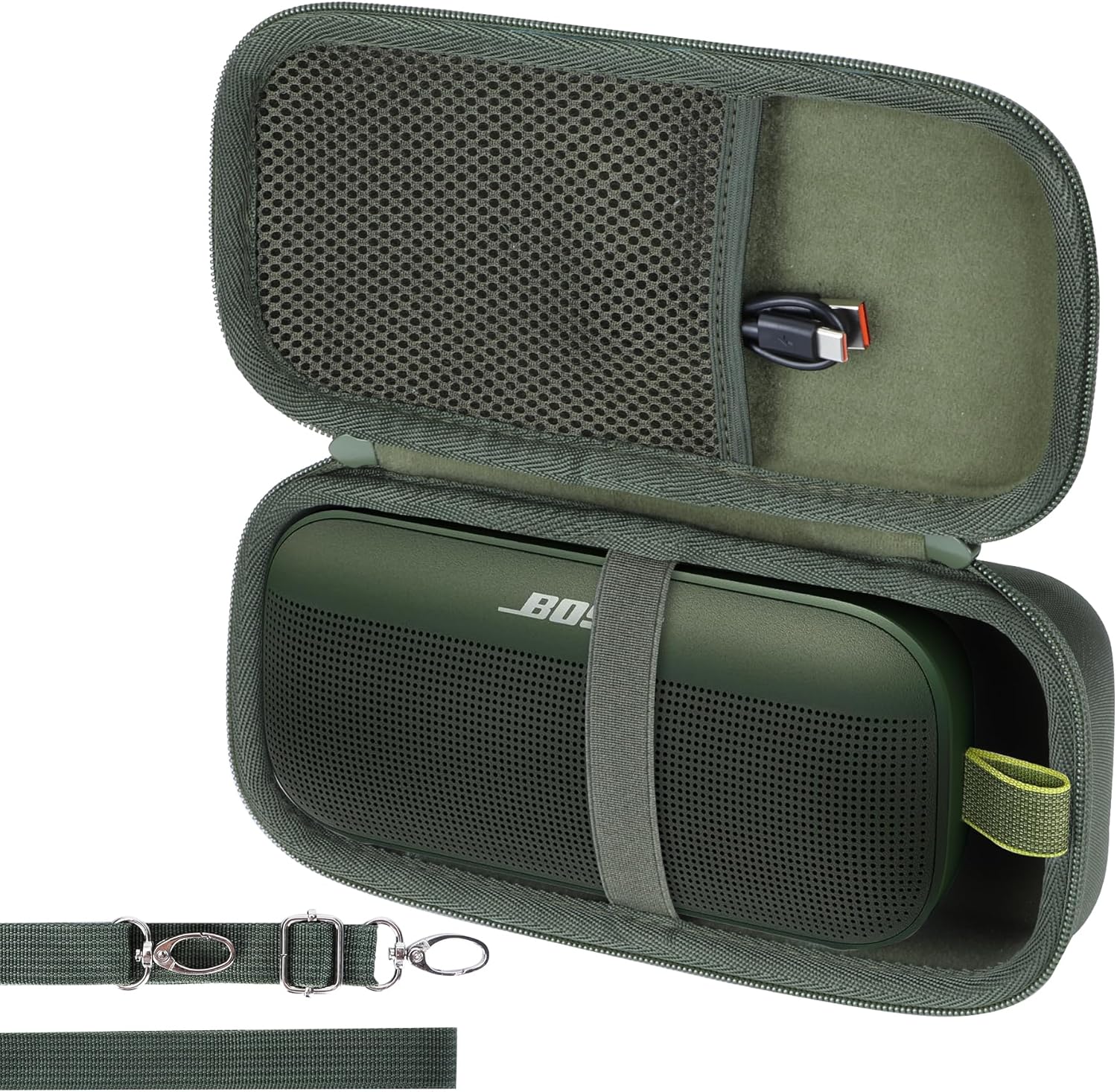 Hard Case Compatible with Bose SoundLink Flex 2nd Gen/Bose SoundLink Flex Portable Speaker, Cypress Green Case - Image 2