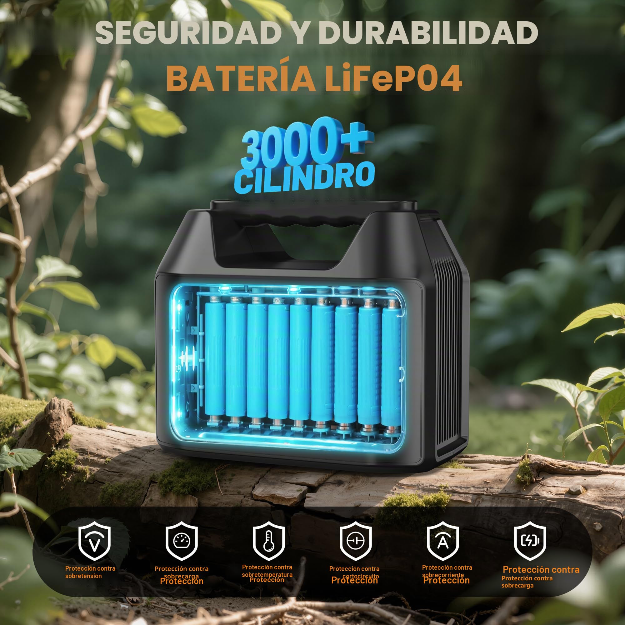 SinKeu 96Wh - Estación de energía portátil con panel solar de 40 W, batería LiFePO4 de 30000 mAh, generador solar con 230 V 150 W CA enchufe/12 V DC/USB, fuente de alimentación de emergencia para