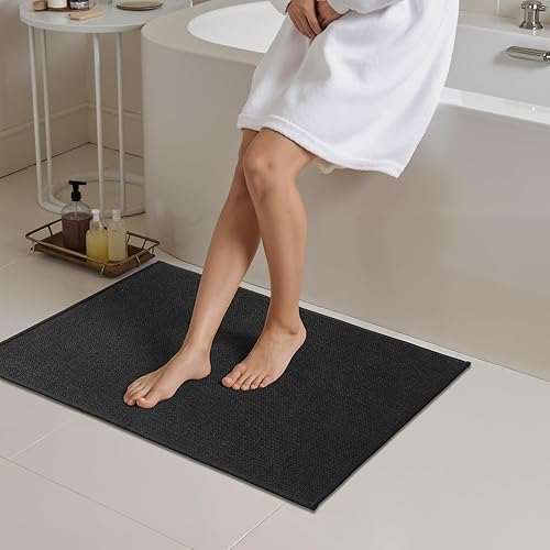 Miniatura 31 de Alfombra de Baño, Goma Antideslizante de Secado Rápido Absorbente Alfombras de Baño Delgadas que Caben Debajo de la Puerta Alfombras de Piso de