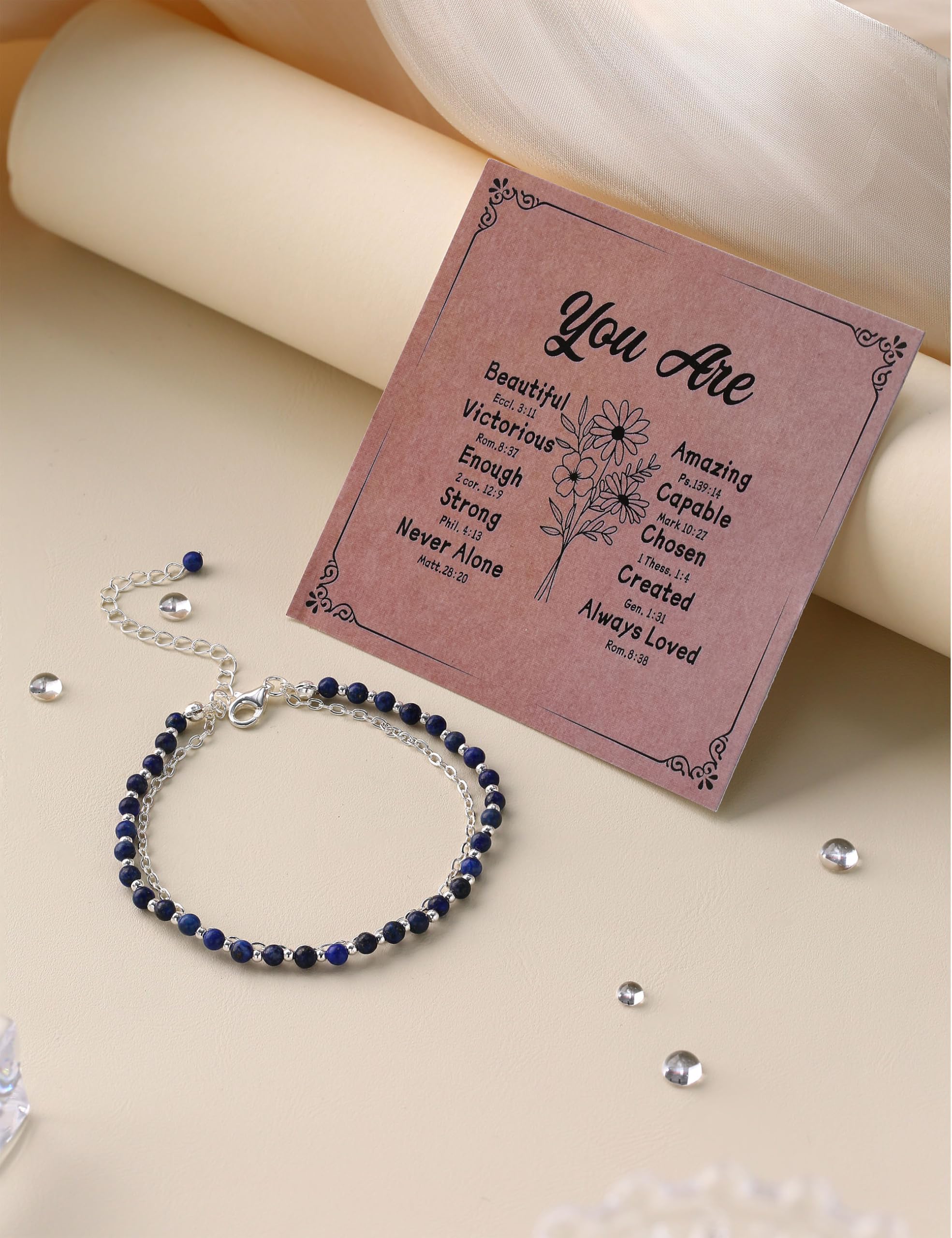 YCTTKDD Pulseras de cuentas para mujeres y niñas, pulsera con cierre de plata de ley 925, cuentas de piedra natural, pulsera de cristal, pulseras bohemias chapadas en oro ajustables, regalo de joyería