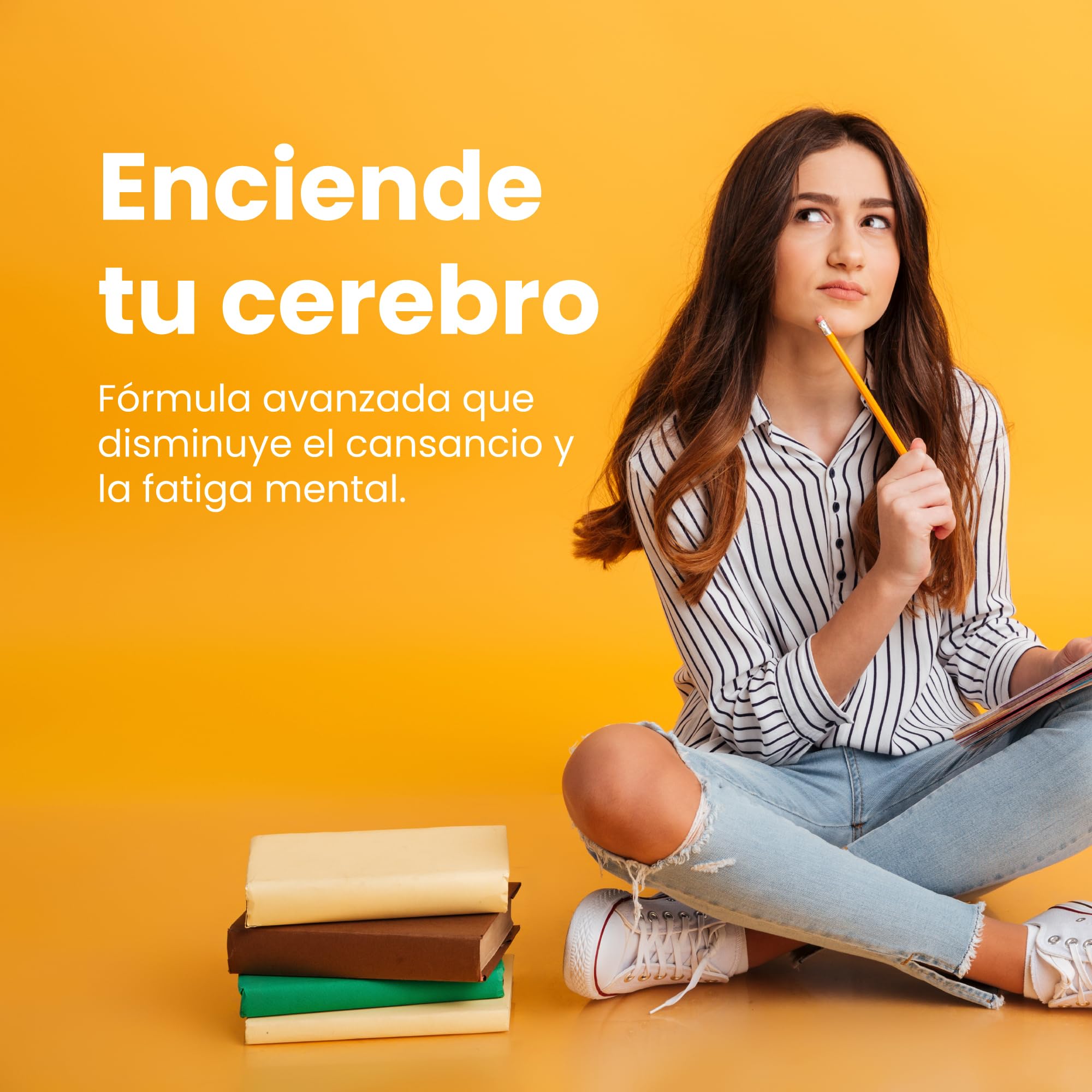 Nootrópico Natural con Ginkgo Biloba y Bacopa Monnieri – 60 Cápsulas – con Guaraná, Cafeína y Vitamina B12 – Pastillas Memoria y Concentración, Apoya el Sistema Nervioso - Sin aditivos
