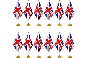 WXTWK British Flag Desk Flags