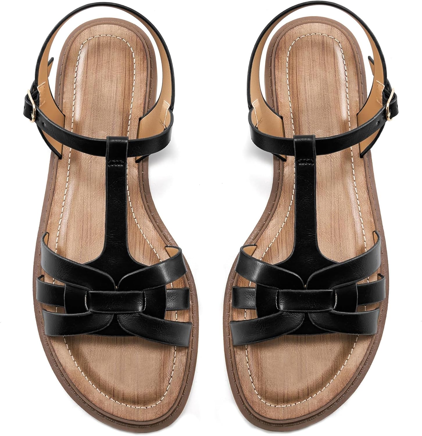 Sandals Womens Dressy Summer Flat Sandals Casual Slip On Beach Shoes Comfortable Walking Dress Sandals 2025 for Woman