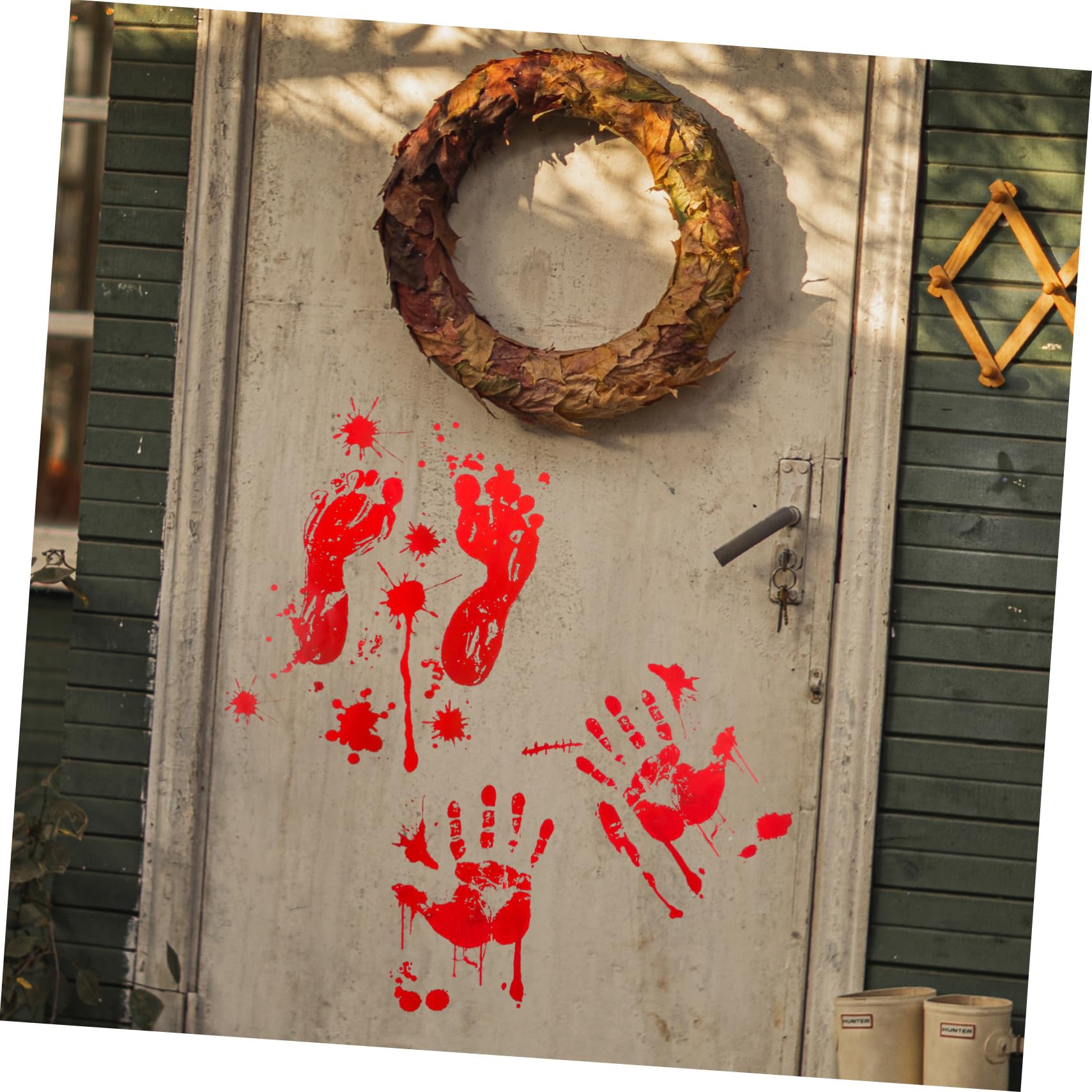 Alipis 70 Hojas De Pegatinas De Halloween Pegatinas De Piso Suministros De Halloween Pegatinas Sangrientas Horror Pegatinas De Puerta Festival Decorativo Pegatinas Halloween Huellas De