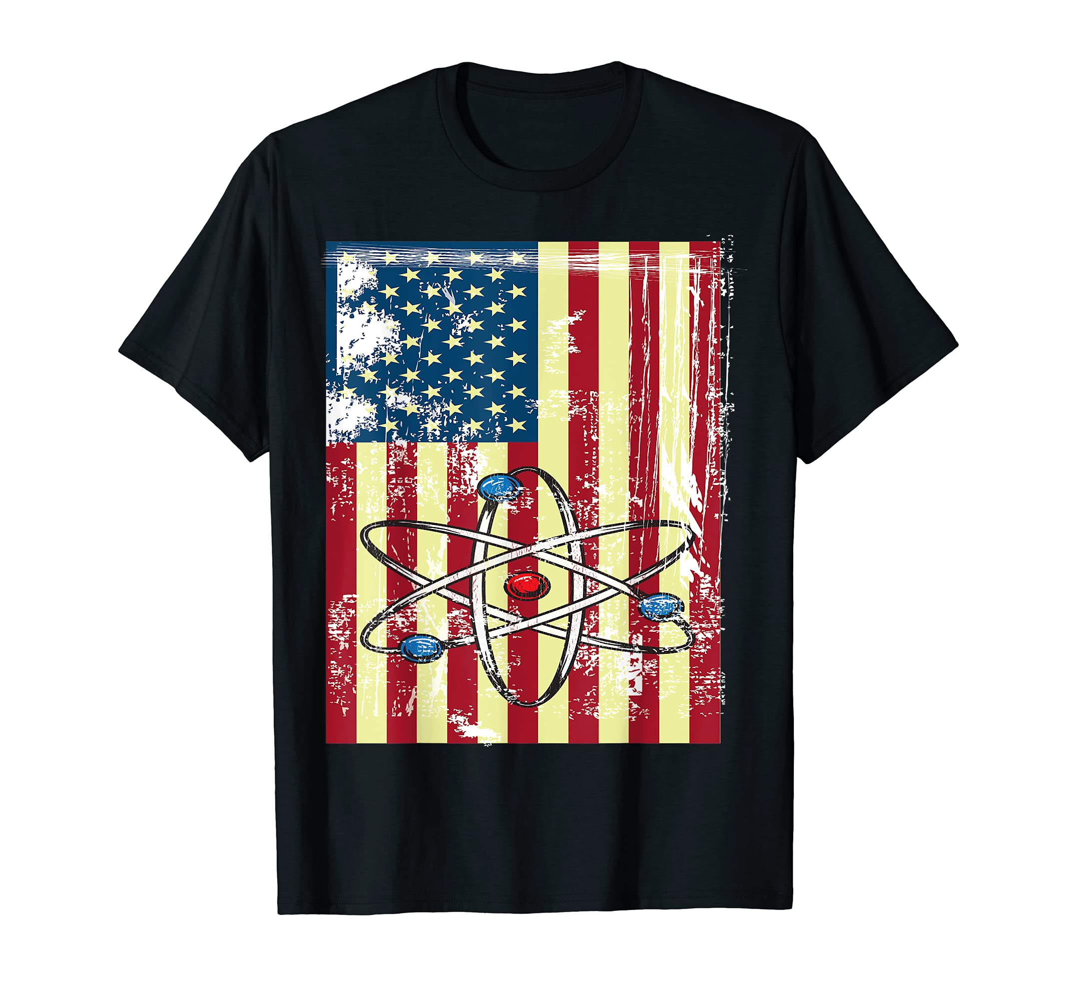 American Flag Science Physics T-Shirt