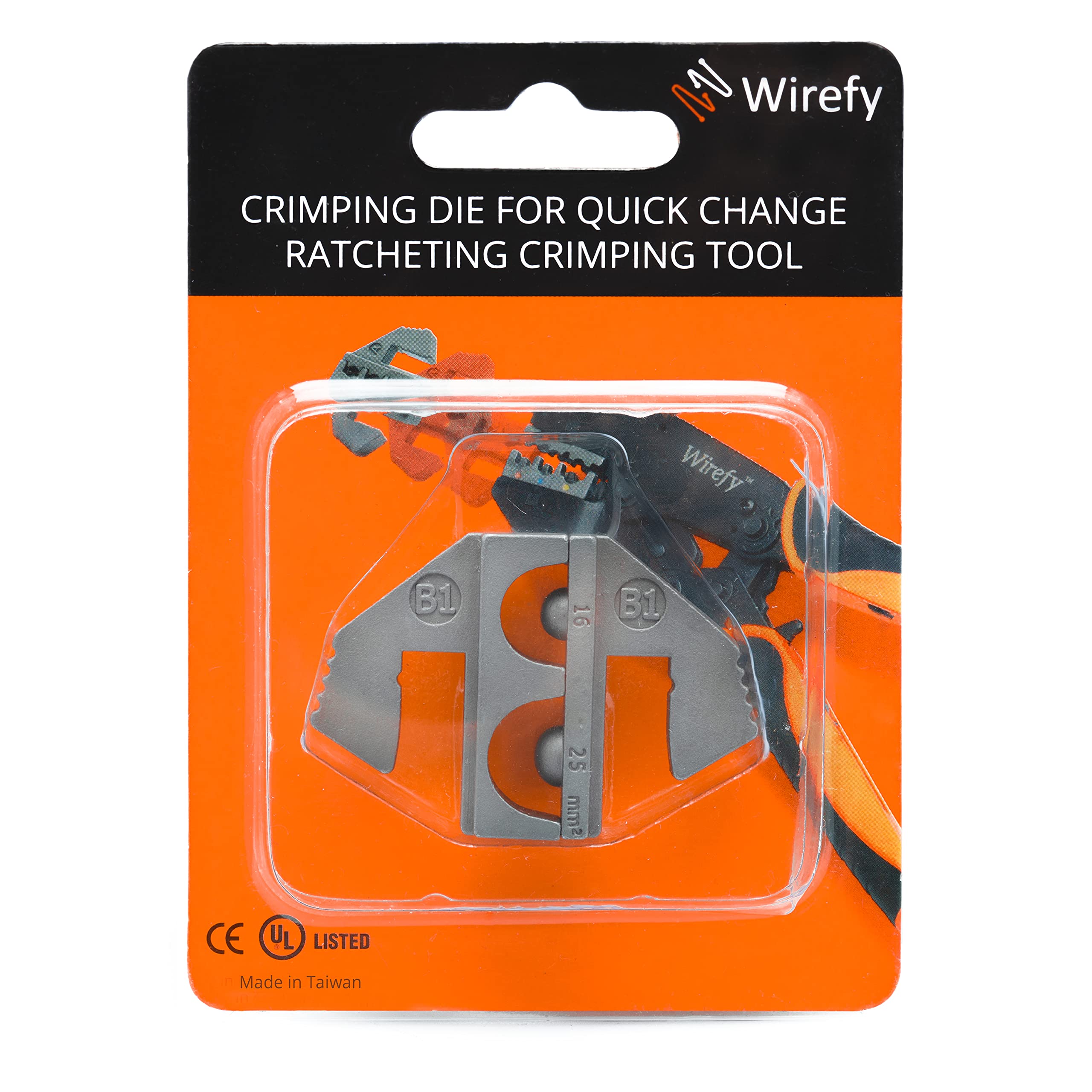 Wirefy Matrice Pinze Crimpatrici per Terminali Non Isolati Diametro Grande - 13,3-21,1 mm²