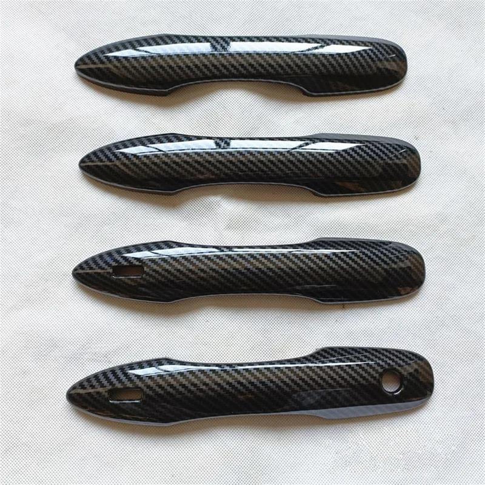 Kjhopy A Door Handle Cover Trim Plastic Chrome Imitation For Toyot For Coroll For Cross 2020-2023 Carbon Fiber Ccessories Exterior Door Handle(A)