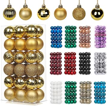 36Pcs Gold for Christmas Tree Decorations,30mm/1.18
