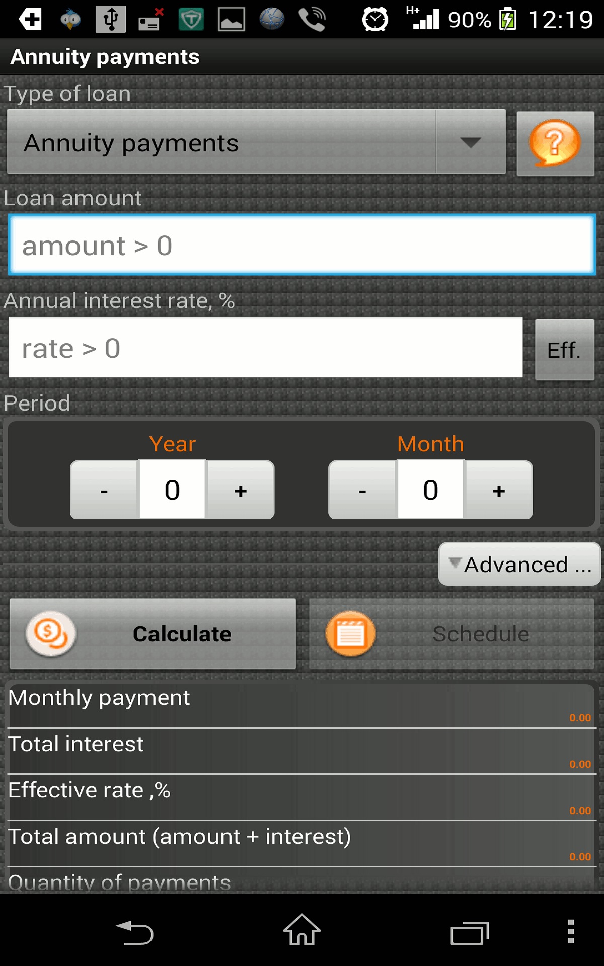 Advanced Loan Calculator - App on Amazon Appstore