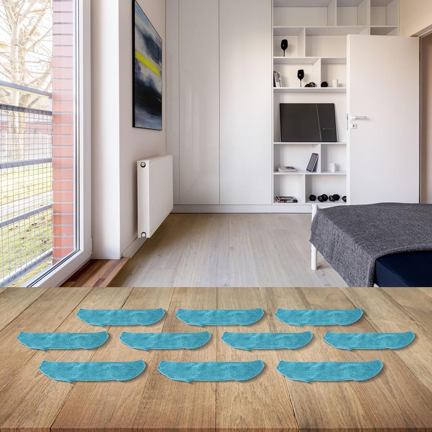 For SmartAI S8 Pro For Redroad R10 Robot Vacuum Mop Pads Microfiber Cleaning Cloths Washable Replacement Parts Hair Floor Accessories 4 Or 10 PACKss(10 PACK)