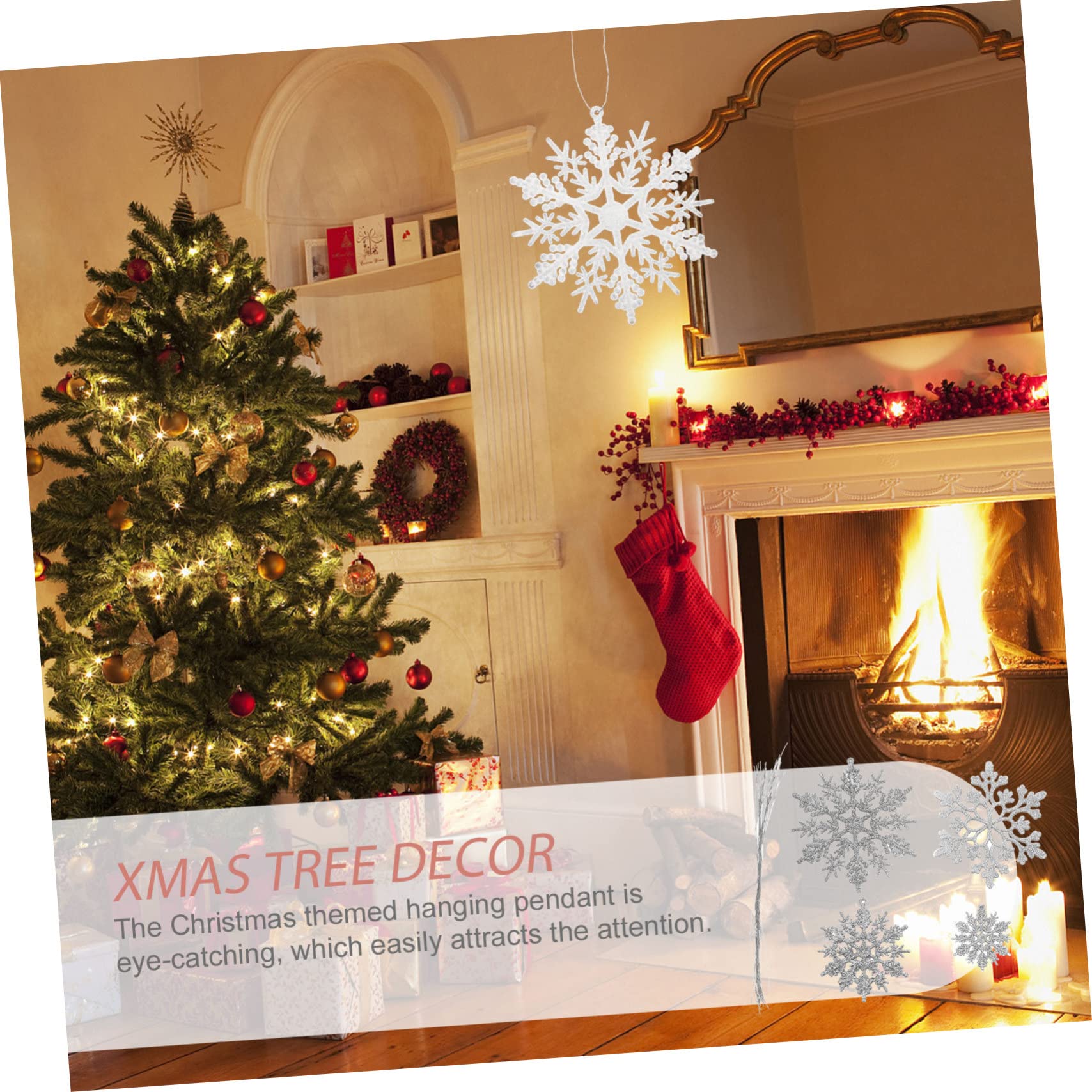 Alipis Lot De 5 Décorations De Flocons De Neige pour Sapin De Noël À Suspendre pour 36 Pièces X 5