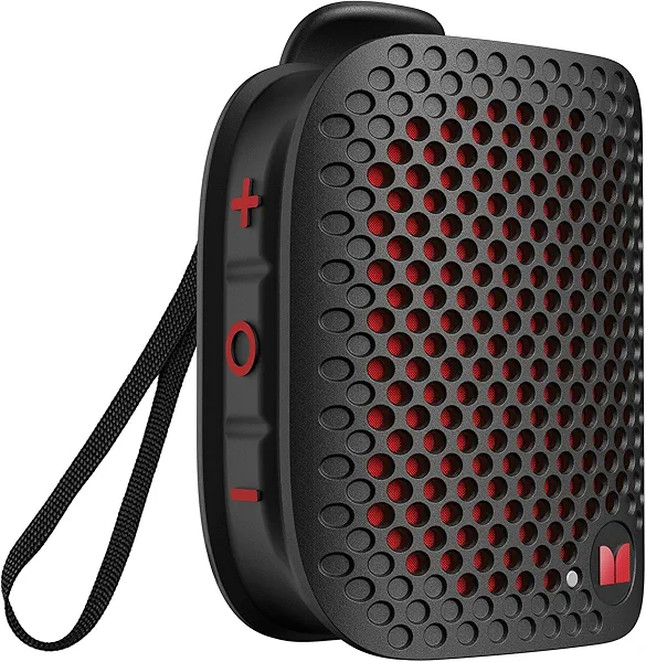 Monster Blaster Micro Wearable Bluetooth Speaker, Clip-On Wireless Small Portable Speaker with Built-in Mic (Non-Magnetic), IPX7 Waterproof, TWS, Hands-Free Music/Calls for Work/Cycling/Running, Black