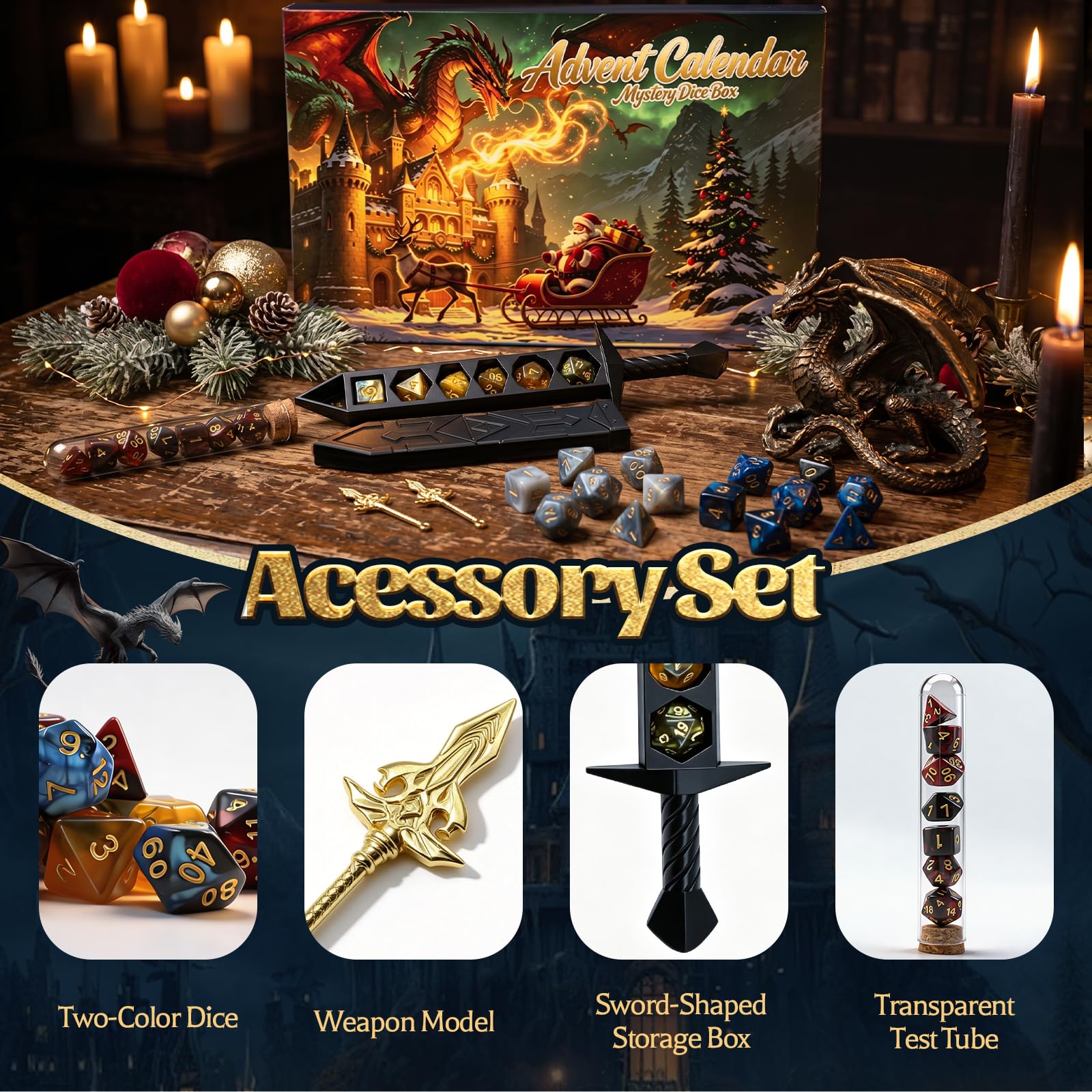 SkyRoad Calendrier de l'Avent 2026, jeux de table, cadeaux pour enfants, donjons, dragons