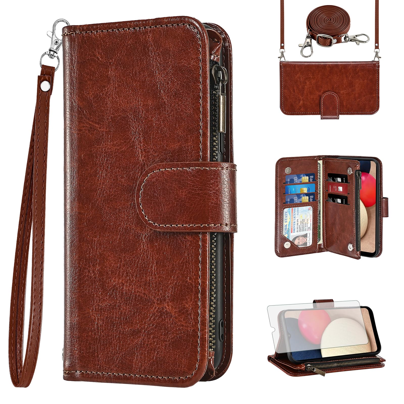 Coque Samsung Galaxy A02s antichoc à fermeture éclair et protection écran - 8
