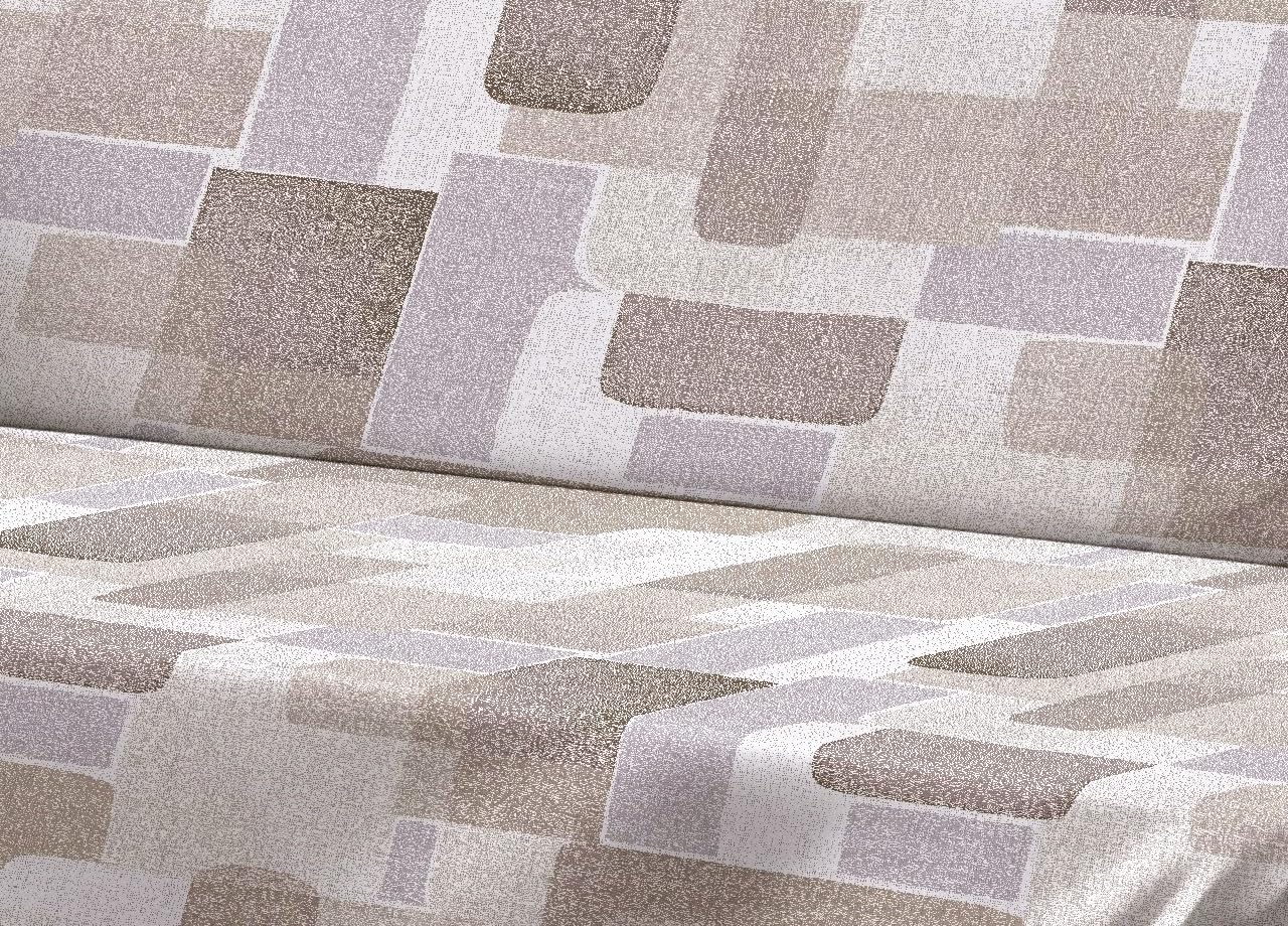 BIANCHERIAWEB Telo Arredo Granfoulard Copritutto Salvadivano 100% Cotone Dis. Brick Matrimoniale Beige