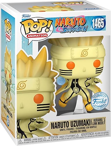 Miniatura 4 de Funko Animación Naruto Shippuden - Naruto Uzumaki en Kurama Link Mode Edición especial Multicolor Exclusivo # 1469 y Naruto Uzumaki #71 Figuras de