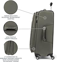 Vista 189 de Travelpro Maxlite 5 - Juego de 2 piezas de equipaje de mano de tela, expandibles con 4 ruedas giratorias, bolso blando para debajo del asiento, Negro