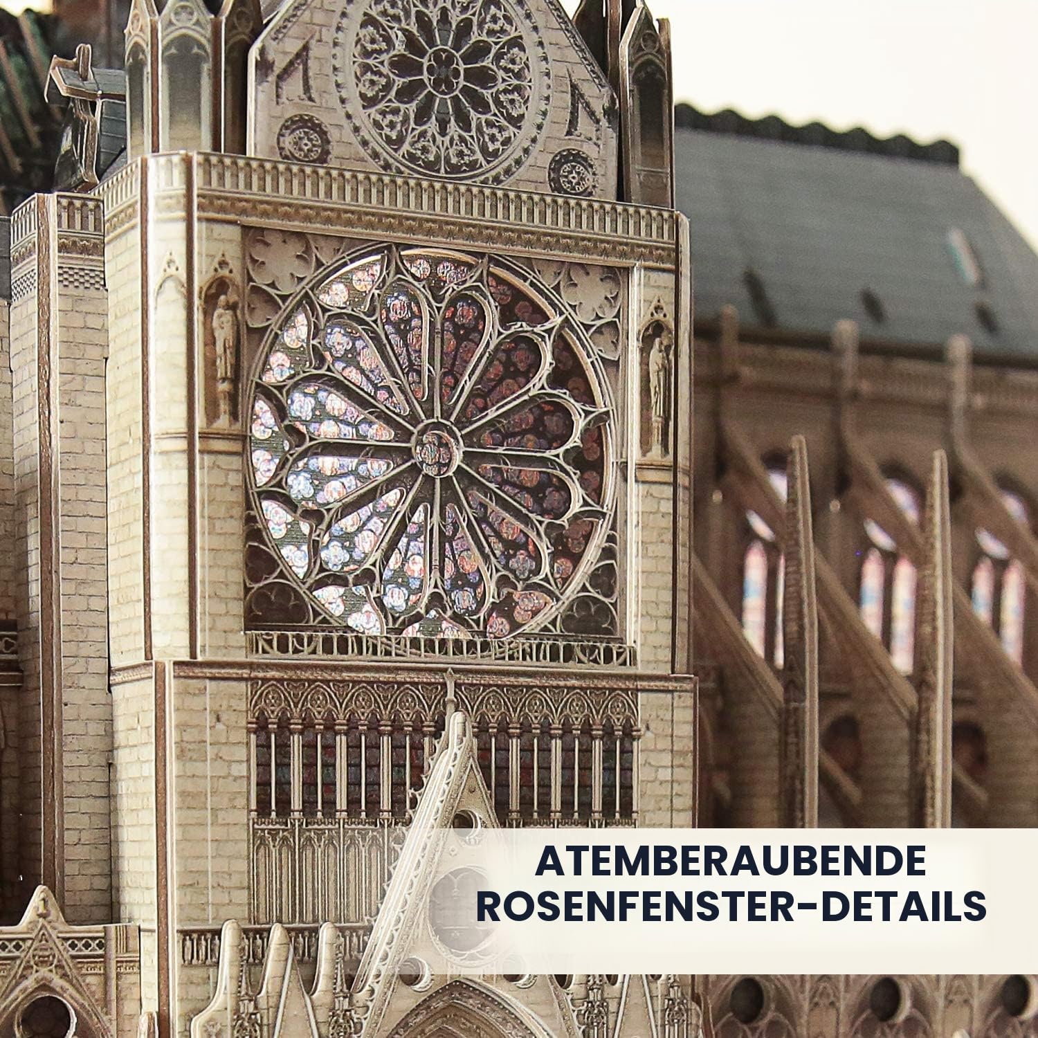 CubicFun 3D Puzzle Frankreich Notre Dame de Paris (Große) Architekturmodellbausätze Gotische Kirche Modellbau Geschenk für Erwachsene, 293 Stück | Große Architekturmodellbausätze, Gotische Kirche Modellbau, Geschenk Erwachsene