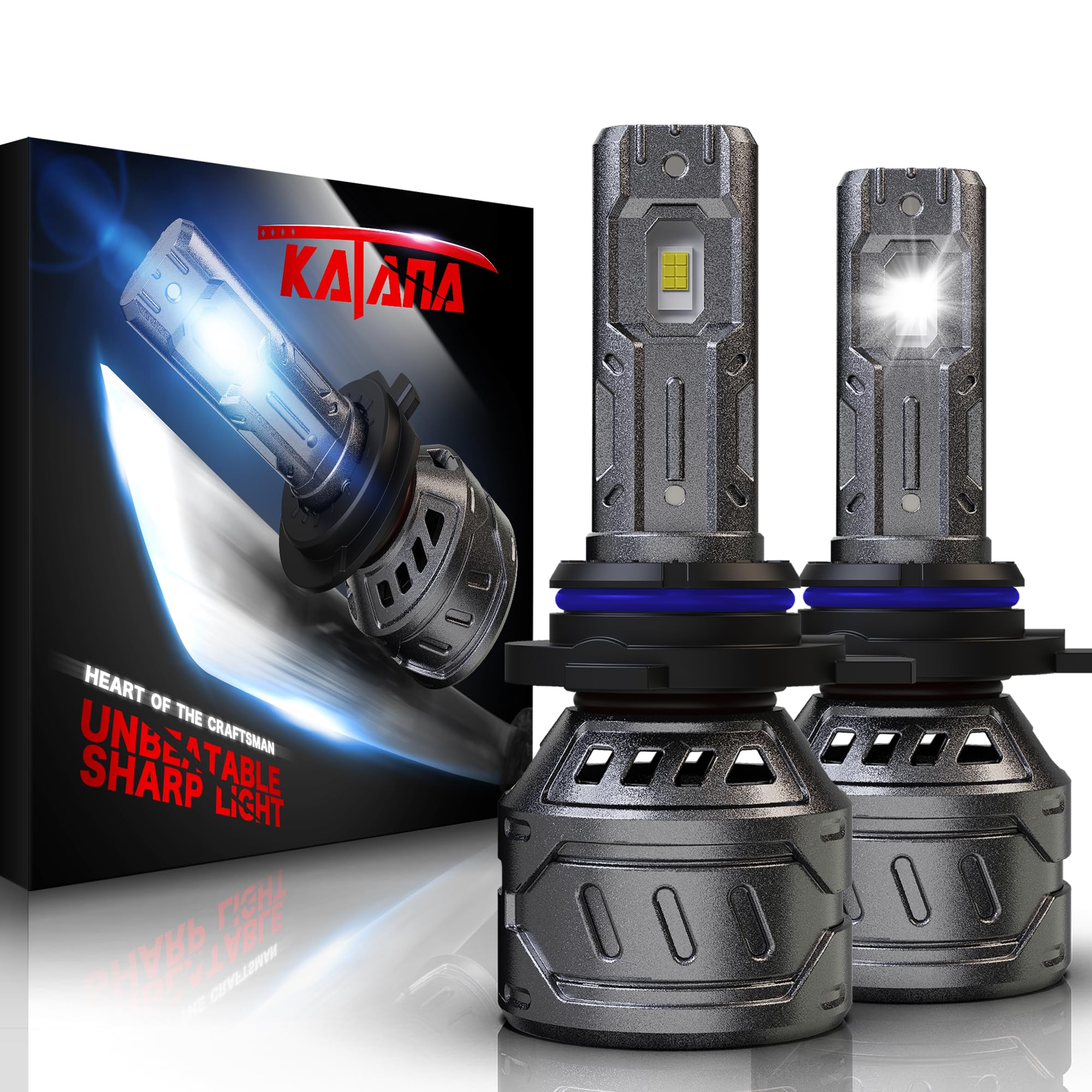 Katana 9012 Bulbs, HIR2 400% Brightness 6500K Plug and Play Fog of 2