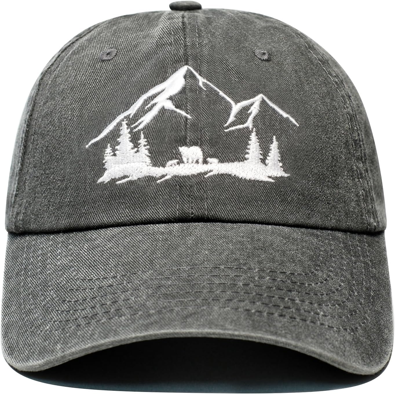 Mountain Trees Hat for Men Women, Embroidered Hiking Camping Climbers Nature Lovers Outdoorsy Baseball Caps Adjustable Mountain Trees Hat for Men Women, Embroidered Hiking Camping Climbers Nature Lovers Outdoorsy Baseball Caps Adjustable