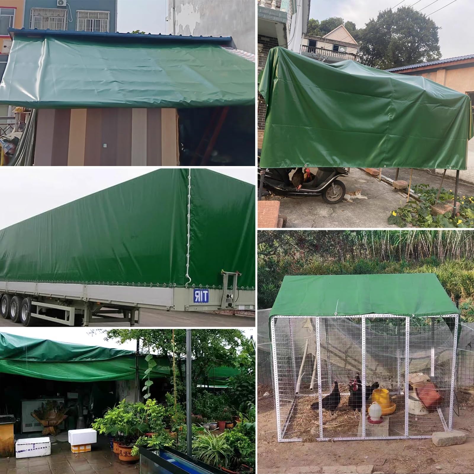 Bâche imperméable – Bâche de sol robuste en PVC de 0,4 mm d'épaisseur, auvent imperméable pour usage industriel et commercial
